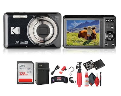 Kodak Pixpro FZ55 Digital Camera (FZ55BK) Bundle with Accessories
